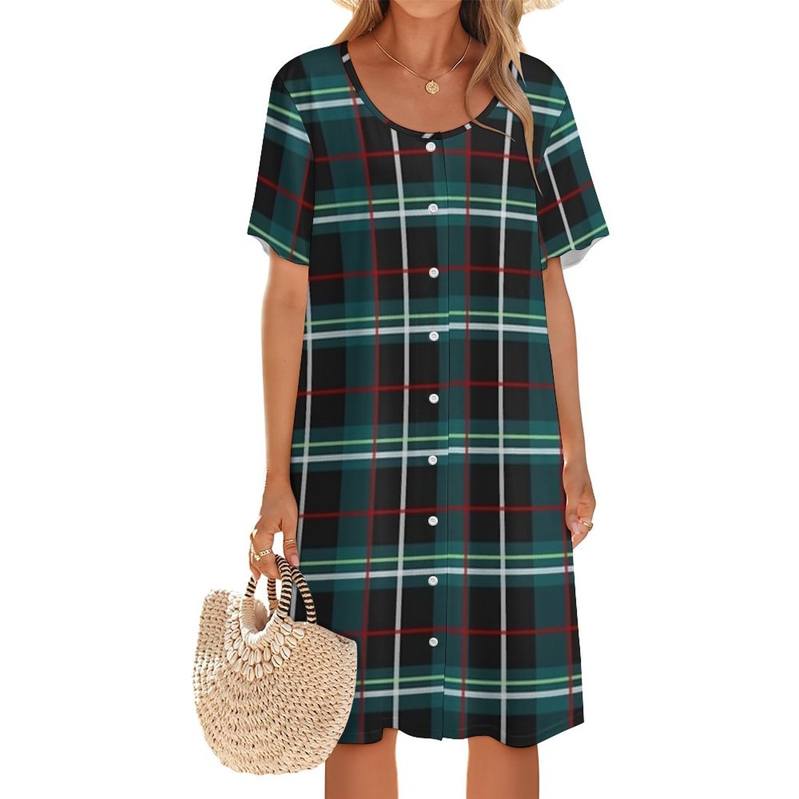 Korean Style A Line Shirt Dress - Modello di abito Frankie Stein, collezione