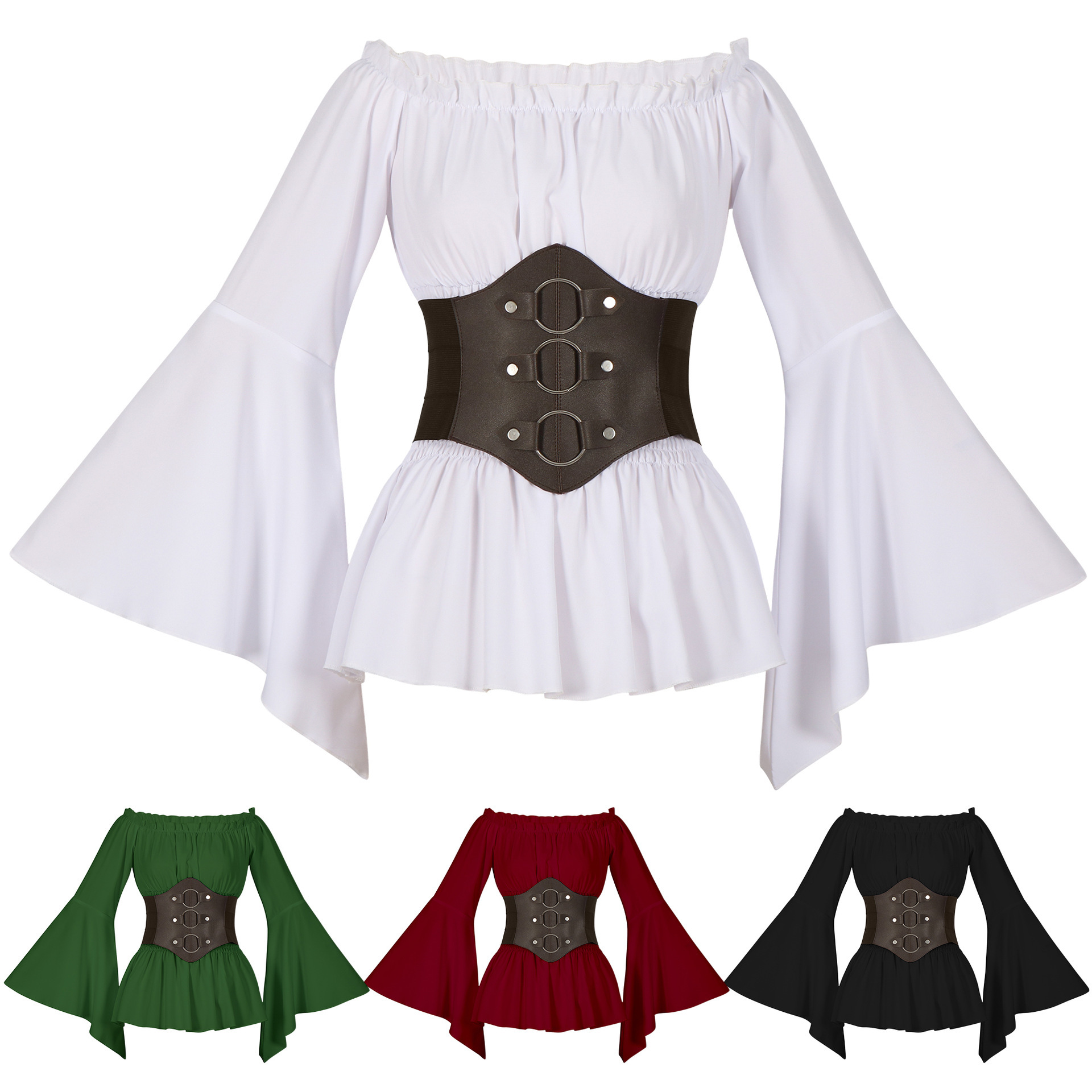 Blouses - Camicia da Pirata Medievale Vittoriana con