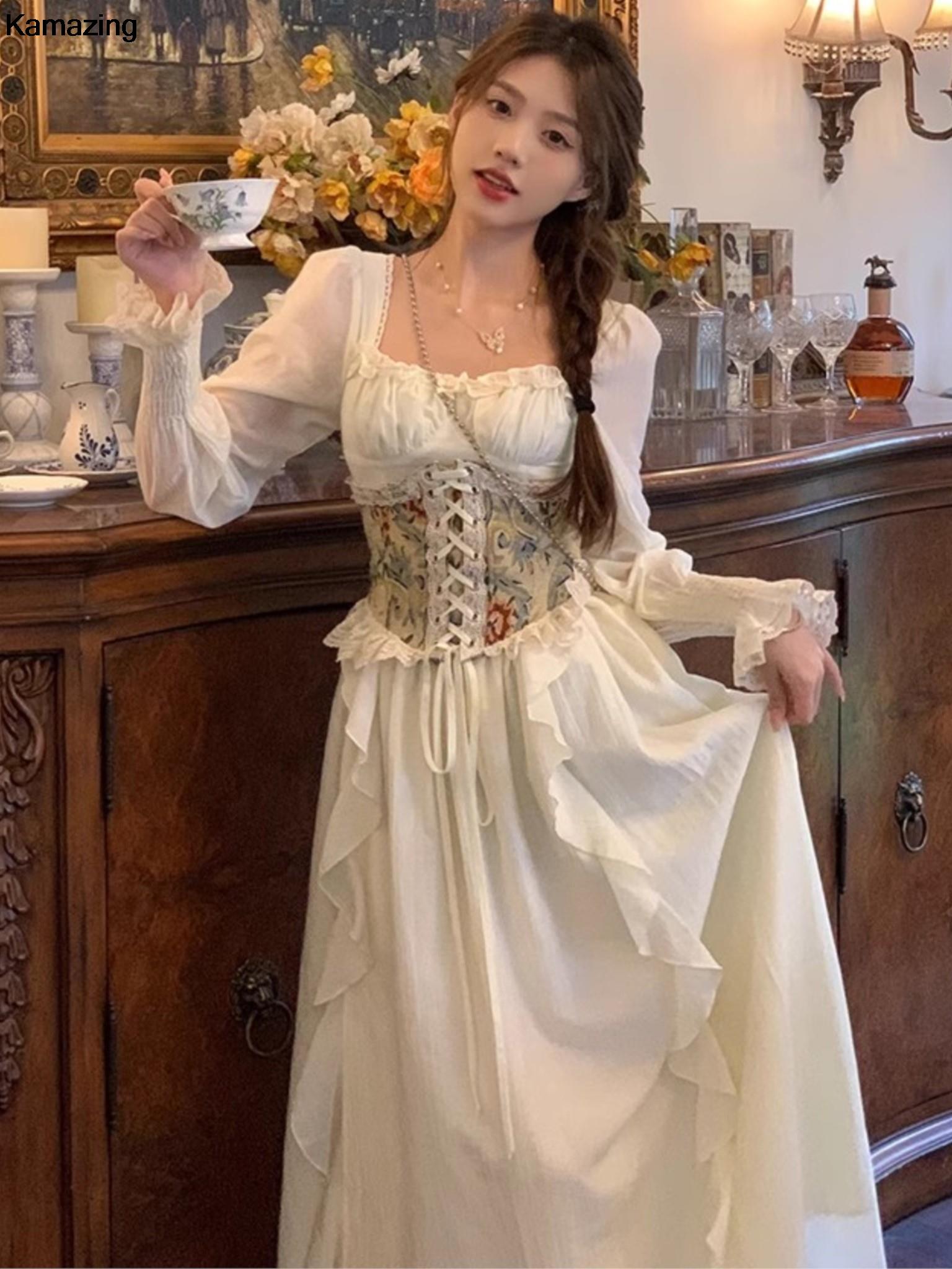 Vintage francese corsetto Midi - French Vintage Floral Midi Dress recensione e prezzo
