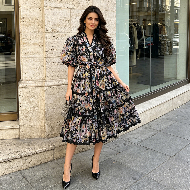 ZAMOR Abito da Tè Vintage Fran - French Vintage Floral Midi Dress recensione e prezzo