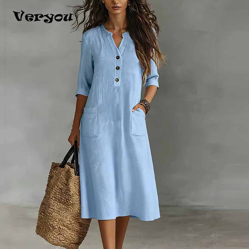 Abito midi casual da donna in  - Boho Summer Beach Maxi Dress recensione e prezzo