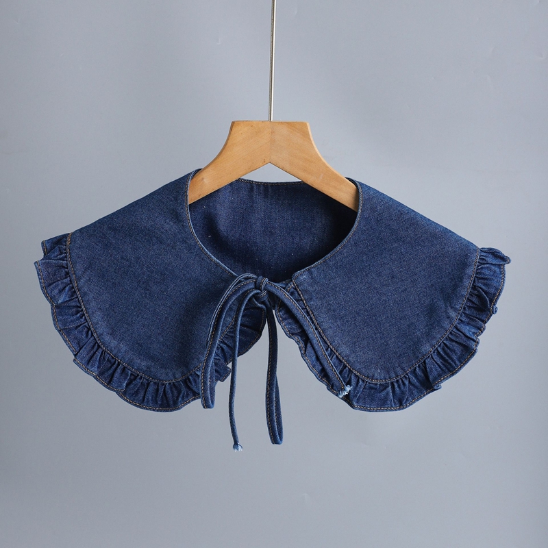 Colletto finto in denim blu co - Blouses recensione e prezzo