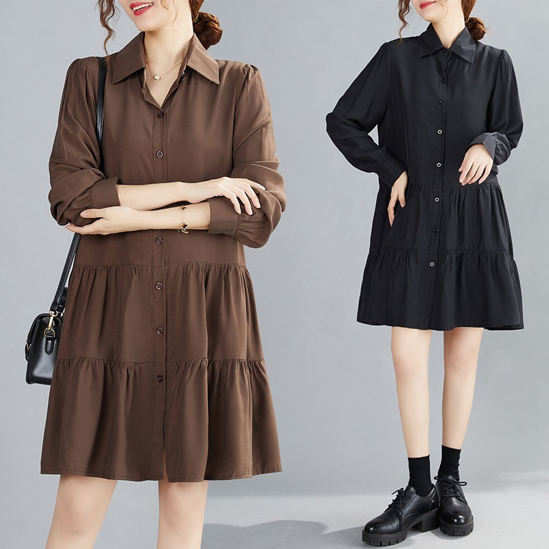 SuperAen 2026 Autunno Nuovo Ab - Korean Style A Line Shirt Dress recensione e prezzo