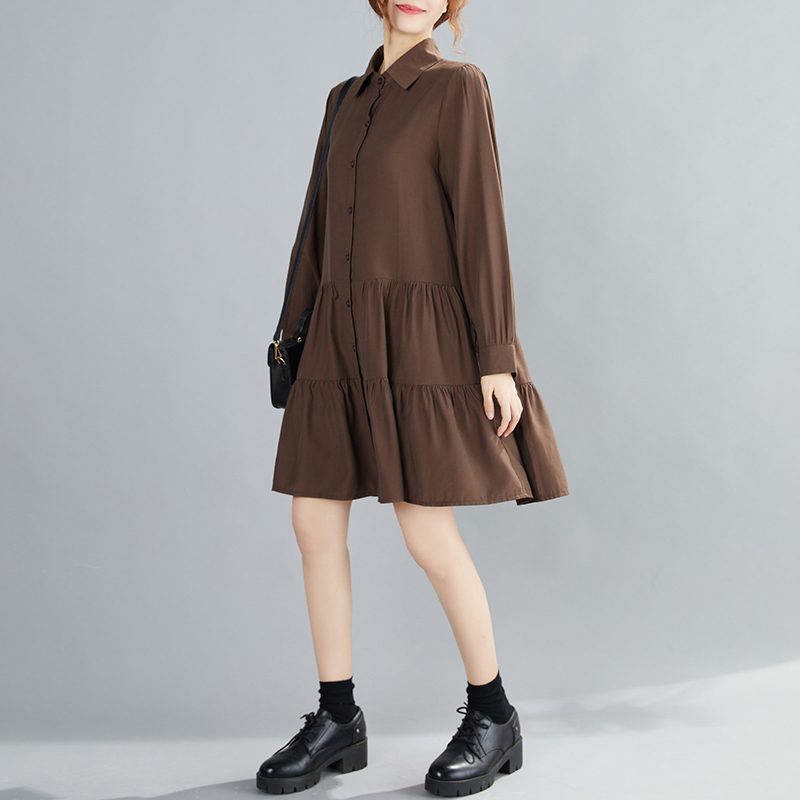 SuperAen 2026 Autunno Nuovo Ab - Korean Style A Line Shirt Dress recensione e prezzo