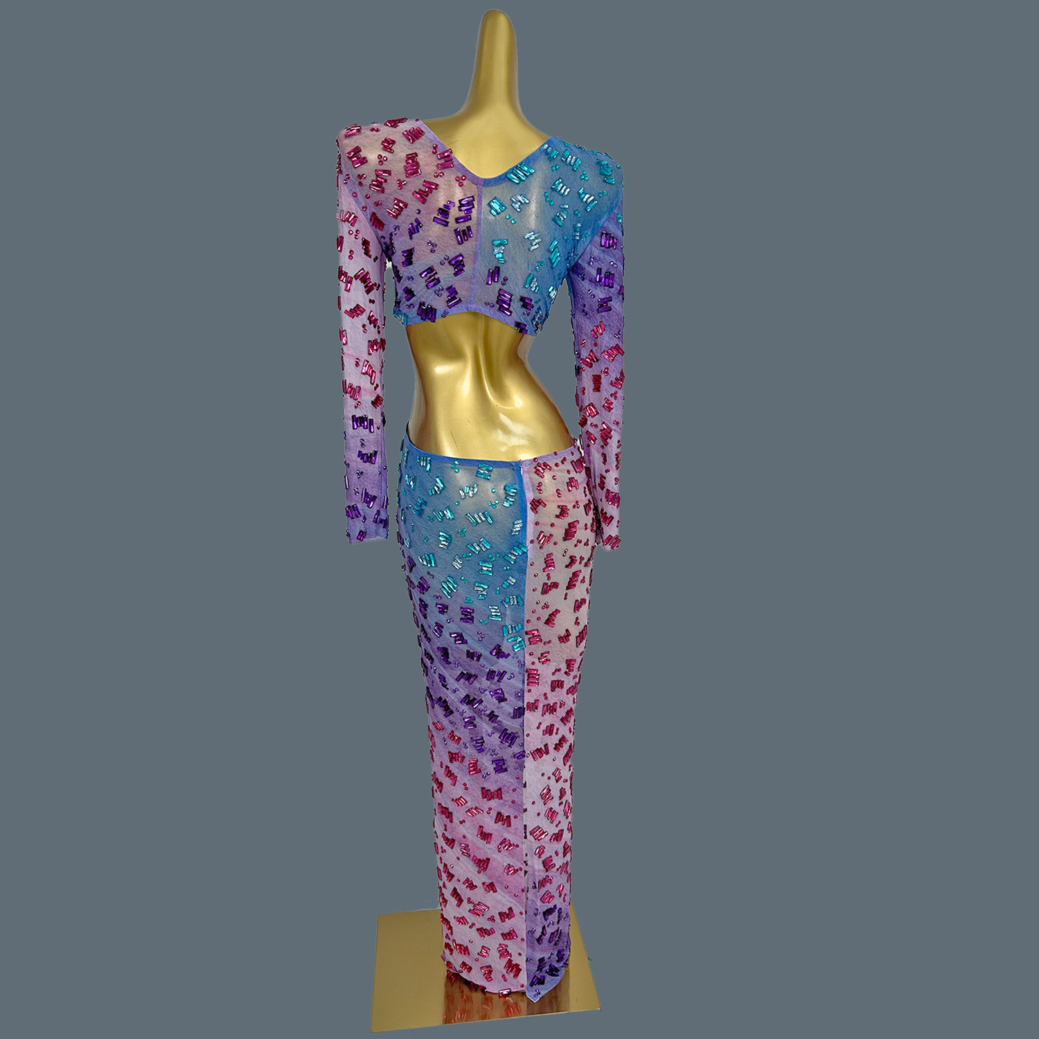 Abito Lungo con Scollo a V Pro - Sparkly Rhinestone Club Party Dress recensione e prezzo